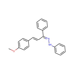 COc1ccc(/C=C/C(=N\Nc2ccccc2)c2ccccc2)cc1 ZINC000138760262