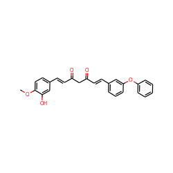 COc1ccc(/C=C/C(=O)CC(=O)/C=C/c2cccc(Oc3ccccc3)c2)cc1O ZINC000140030187