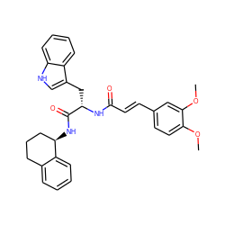 COc1ccc(/C=C/C(=O)N[C@@H](Cc2c[nH]c3ccccc23)C(=O)N[C@@H]2CCCc3ccccc32)cc1OC ZINC000136530036