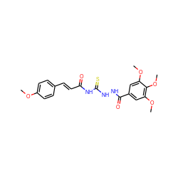 COc1ccc(/C=C/C(=O)NC(=S)NNC(=O)c2cc(OC)c(OC)c(OC)c2)cc1 ZINC000002249728