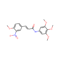 COc1ccc(/C=C/C(=O)Nc2cc(OC)c(OC)c(OC)c2)cc1[N+](=O)[O-] ZINC000169312391