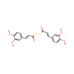 COc1ccc(/C=C/C(=O)SSC(=O)/C=C/c2ccc(OC)c(OC)c2)cc1OC ZINC000473112626