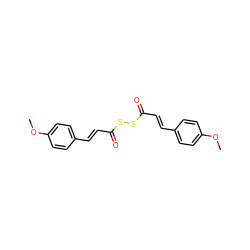 COc1ccc(/C=C/C(=O)SSC(=O)/C=C/c2ccc(OC)cc2)cc1 ZINC000473117956