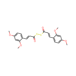 COc1ccc(/C=C/C(=O)SSC(=O)/C=C/c2ccc(OC)cc2OC)c(OC)c1 ZINC000473126174