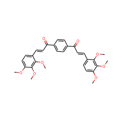 COc1ccc(/C=C/C(=O)c2ccc(C(=O)/C=C/c3ccc(OC)c(OC)c3OC)cc2)c(OC)c1OC ZINC000169306878