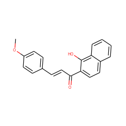 COc1ccc(/C=C/C(=O)c2ccc3ccccc3c2O)cc1 ZINC000004136103