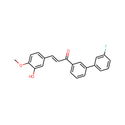 COc1ccc(/C=C/C(=O)c2cccc(-c3cccc(F)c3)c2)cc1O ZINC000082153578