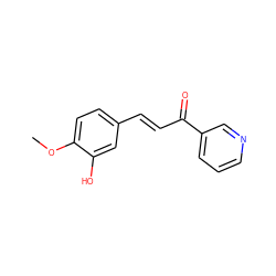 COc1ccc(/C=C/C(=O)c2cccnc2)cc1O ZINC000006338811