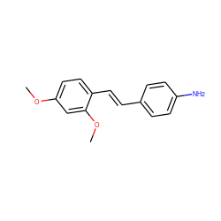COc1ccc(/C=C/c2ccc(N)cc2)c(OC)c1 ZINC000053243393