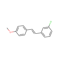 COc1ccc(/C=C/c2cccc(Cl)c2)cc1 ZINC000001712781