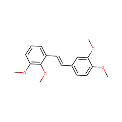COc1ccc(/C=C/c2cccc(OC)c2OC)cc1OC ZINC000038286439