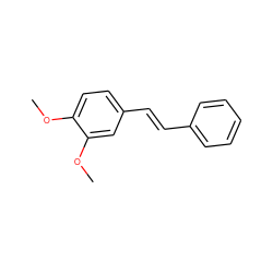 COc1ccc(/C=C/c2ccccc2)cc1OC ZINC000026577689
