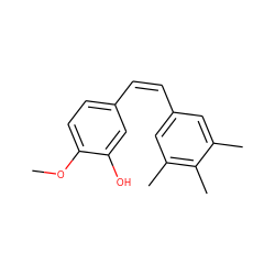 COc1ccc(/C=C\c2cc(C)c(C)c(C)c2)cc1O ZINC000013607869