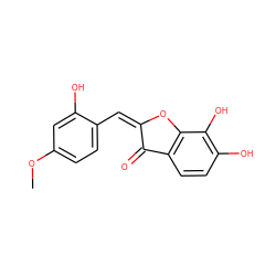 COc1ccc(/C=C2/Oc3c(ccc(O)c3O)C2=O)c(O)c1 ZINC000027427409