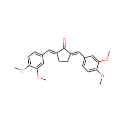 COc1ccc(/C=C2\CC/C(=C\c3ccc(OC)c(OC)c3)C2=O)cc1OC ZINC000004547063
