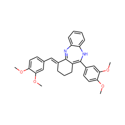 COc1ccc(/C=C2\CCCC3=C(c4ccc(OC)c(OC)c4)Nc4ccccc4N=C32)cc1OC ZINC000103270115