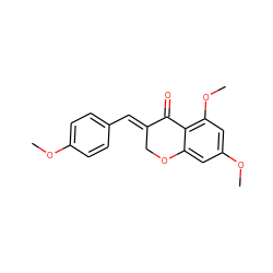 COc1ccc(/C=C2\COc3cc(OC)cc(OC)c3C2=O)cc1 ZINC000034074959