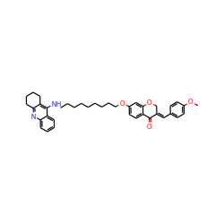 COc1ccc(/C=C2\COc3cc(OCCCCCCCCCNc4c5c(nc6ccccc46)CCCC5)ccc3C2=O)cc1 ZINC000103248552