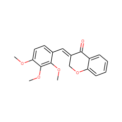 COc1ccc(/C=C2\COc3ccccc3C2=O)c(OC)c1OC ZINC000007747088