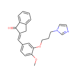 COc1ccc(/C=C2\Cc3ccccc3C2=O)cc1OCCCn1ccnc1 ZINC000034949896