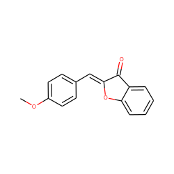 COc1ccc(/C=C2\Oc3ccccc3C2=O)cc1 ZINC000015016798