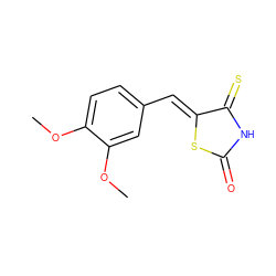 COc1ccc(/C=C2\SC(=O)NC2=S)cc1OC ZINC000013496623