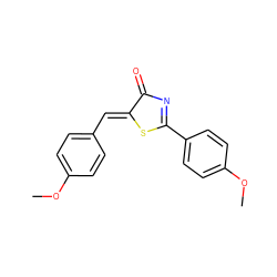 COc1ccc(/C=C2\SC(c3ccc(OC)cc3)=NC2=O)cc1 ZINC000071318096