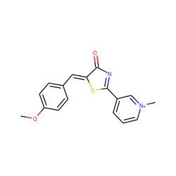 COc1ccc(/C=C2\SC(c3ccc[n+](C)c3)=NC2=O)cc1 ZINC000299821915