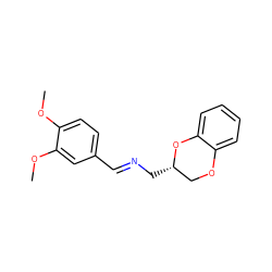 COc1ccc(/C=N/C[C@H]2COc3ccccc3O2)cc1OC ZINC000013155029