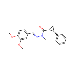 COc1ccc(/C=N/N(C)C(=O)[C@@H]2C[C@H]2c2ccccc2)cc1OC ZINC000115597934