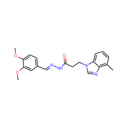 COc1ccc(/C=N/NC(=O)CCn2cnc3c(C)cccc32)cc1OC ZINC000115598215