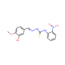 COc1ccc(/C=N/NC(=S)Nc2ccccc2[N+](=O)[O-])cc1O ZINC000008688004