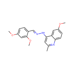 COc1ccc(/C=N/Nc2cc(C)nc3ccc(OC)cc23)c(OC)c1 ZINC000005007002