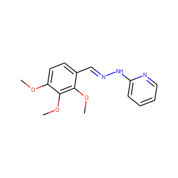 COc1ccc(/C=N/Nc2ccccn2)c(OC)c1OC ZINC000005694565