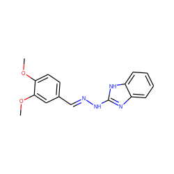 COc1ccc(/C=N/Nc2nc3ccccc3[nH]2)cc1OC ZINC000003909420