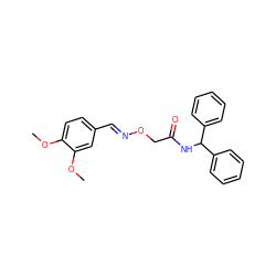 COc1ccc(/C=N/OCC(=O)NC(c2ccccc2)c2ccccc2)cc1OC ZINC000005404768