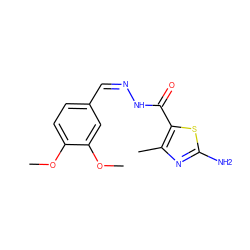 COc1ccc(/C=N\NC(=O)c2sc(N)nc2C)cc1OC ZINC000031854404