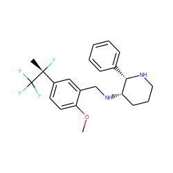 COc1ccc([C@@](C)(F)C(F)(F)F)cc1CN[C@H]1CCCN[C@H]1c1ccccc1 ZINC000040896089