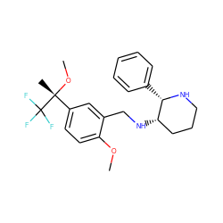 COc1ccc([C@@](C)(OC)C(F)(F)F)cc1CN[C@H]1CCCN[C@H]1c1ccccc1 ZINC000040918283