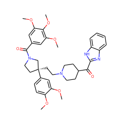 COc1ccc([C@@]2(CCN3CCC(C(=O)c4nc5ccccc5[nH]4)CC3)CCN(C(=O)c3cc(OC)c(OC)c(OC)c3)C2)cc1OC ZINC000026672392