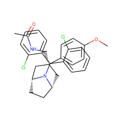 COc1ccc([C@@]2(CNC(C)=O)C[C@@H]3CC[C@H](C2)N3C(c2ccccc2Cl)c2ccccc2Cl)cc1 ZINC000299821151