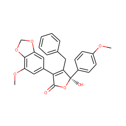 COc1ccc([C@@]2(O)OC(=O)C(c3cc(OC)c4c(c3)OCO4)=C2Cc2ccccc2)cc1 ZINC000013761547