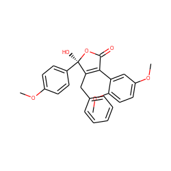 COc1ccc([C@@]2(O)OC(=O)C(c3cc(OC)ccc3OC)=C2Cc2ccccc2)cc1 ZINC000013761541