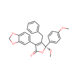 COc1ccc([C@@]2(OC)OC(=O)C(c3ccc4c(c3)OCO4)=C2Cc2ccccc2)cc1 ZINC000013761553