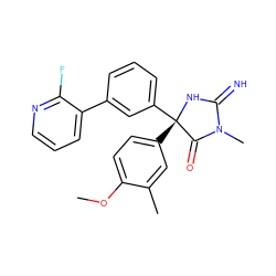 COc1ccc([C@@]2(c3cccc(-c4cccnc4F)c3)NC(=N)N(C)C2=O)cc1C ZINC000035997240