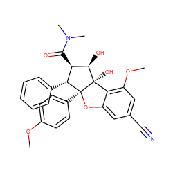 COc1ccc([C@@]23Oc4cc(C#N)cc(OC)c4[C@]2(O)[C@H](O)[C@H](C(=O)N(C)C)[C@H]3c2ccccc2)cc1 ZINC000095554848