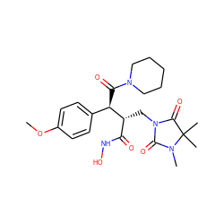 COc1ccc([C@@H](C(=O)N2CCCCC2)[C@H](CN2C(=O)N(C)C(C)(C)C2=O)C(=O)NO)cc1 ZINC000034801777