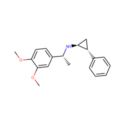 COc1ccc([C@@H](C)N[C@H]2C[C@@H]2c2ccccc2)cc1OC ZINC000113370101