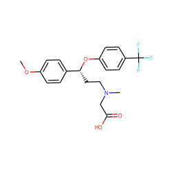 COc1ccc([C@@H](CCN(C)CC(=O)O)Oc2ccc(C(F)(F)F)cc2)cc1 ZINC000026162281