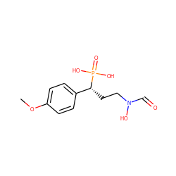COc1ccc([C@@H](CCN(O)C=O)P(=O)(O)O)cc1 ZINC000036184610